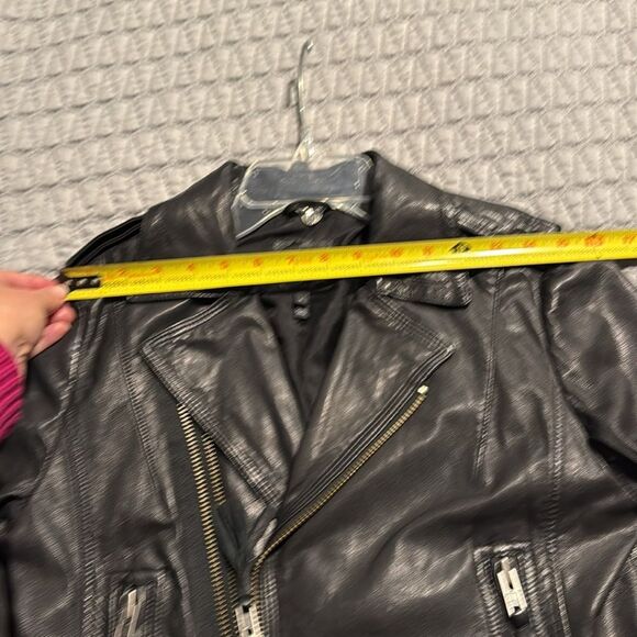 JOIE Ailey Black Lamb Skin Moto Jacket Size Small - Picture 14 of 16